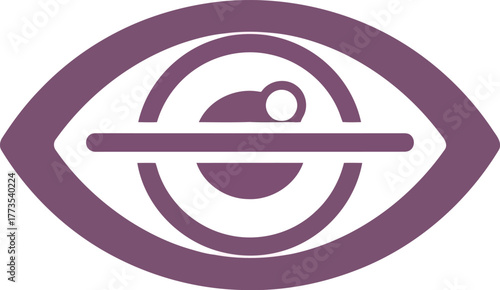 Abstract eye vision concept clean minimalist icon symbol vector