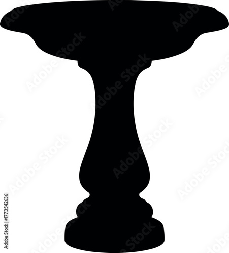 Elegant pedestal silhouette classic stand decorative table vector