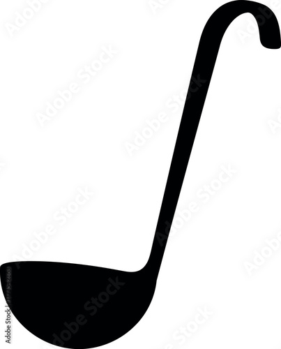 Soup ladle kitchen utensil cooking tool silhouette object vector