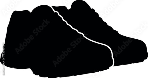 Stylish sneakers pair isolated apparel fashion footwear vector