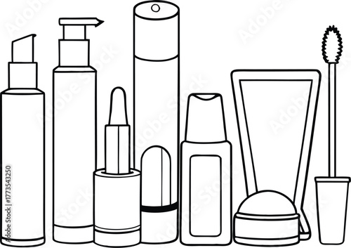 Makeup and Beauty Products Vector Design