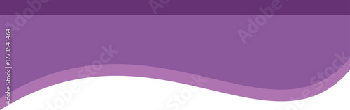 Purple banner with a wavy bottom edge, adding a touch of elegance and dynamism
