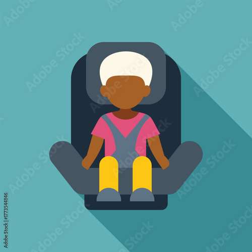 Toddler secured in a car seat, emphasizing child safety during travel