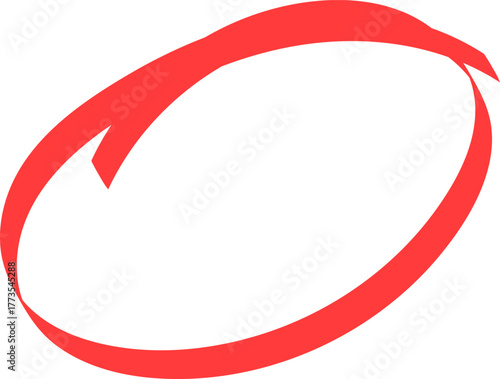 Free Download Flat red circular vector icon in minimal design. Simple loop arrow symbol for graphic and business use. - GFXLoad