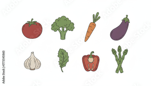 Fresh vegetables arrangement, perfect for healthy eating campaigns, organic food blogs, vegetarian recipes, and promoting local farmers markets with a natural feel