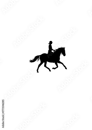 a person riding a galloping horse
