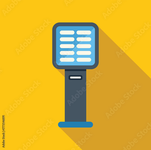 Parking meter with electronic display showing parking time and fees, ideal for city parking management and urban mobility concepts