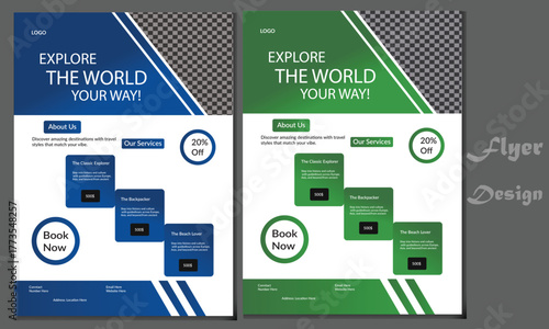 Modern clean and unique  flyer design vector template