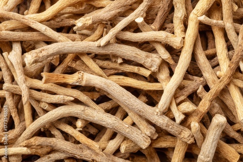 Ashwagandha Roots: Ayurvedic Herbal Medicine Collection of Small Dry Roots for Herbal Remedies