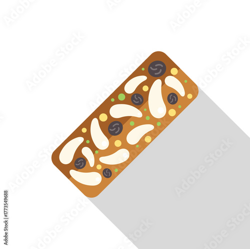 Nutritious protein bar with almonds, raisins, and seeds offers a healthy and convenient energy boost for active lifestyles