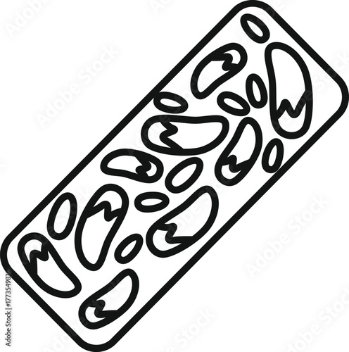 Granola bar full of nuts and seeds, offering a nutritious and convenient energy boost for active lifestyles