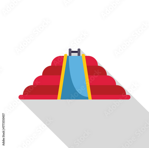 Red inflatable water slide bringing joy and excitement to water parks and summer activities