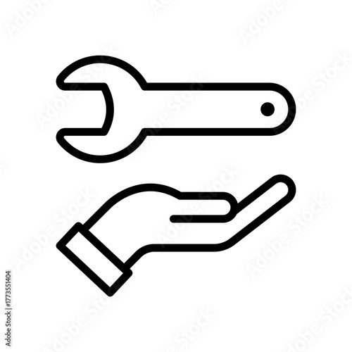 Hand and Wrench icon
