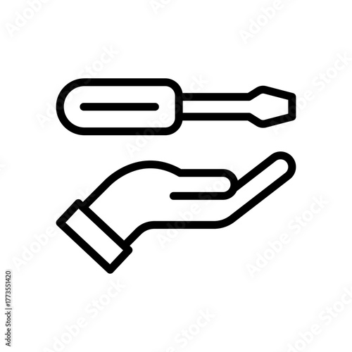 Hand and Screwdriver icon