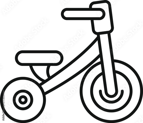 Child tricycle promoting outdoor activities and healthy lifestyle for kids