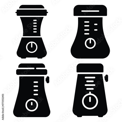 blender  icon vector set and silhouette collection.