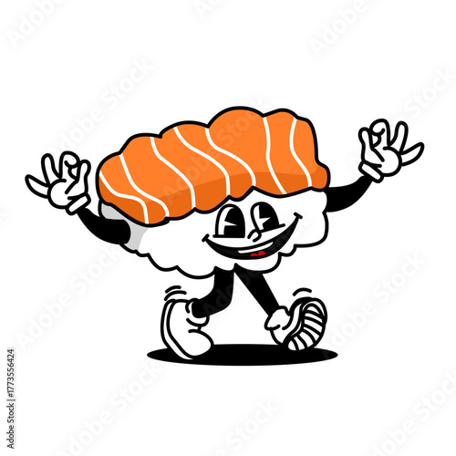 Illustration of a funny sushi