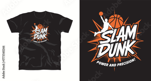 Slam Dunk Vector Graphic Silhouette Style Basketball Player Sport Game Win Jump Competition Graphic Design Design for Print Tshirt and Apparel