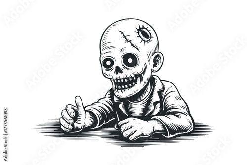 Zombie giving a thumbs up gesture