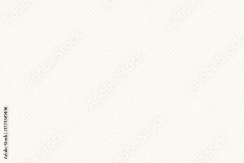 White textured paper background with fine woven pattern resembling fabric textile. Natural canvas minimalist surface with copy space. Grunge backdrop for poster, banner, wallpaper