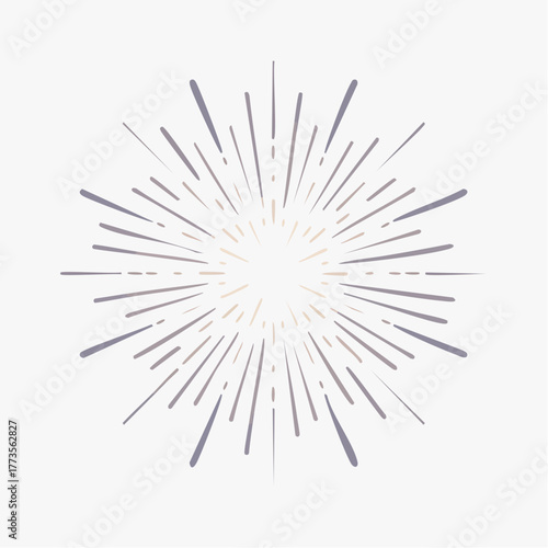 Bursting with energy: sunburst graphic design element conveying positivity and dynamism