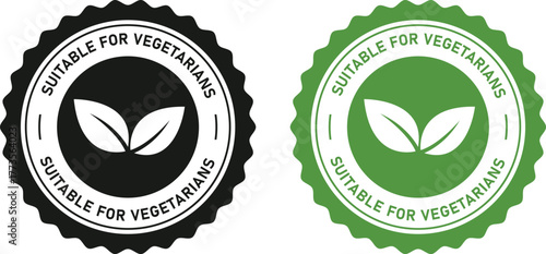 Suitable for vegetarians vegan food product label