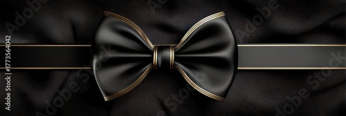 Black Tie Invite. Premium VIP Invitation Template with Luxury Design and Ribbon Background