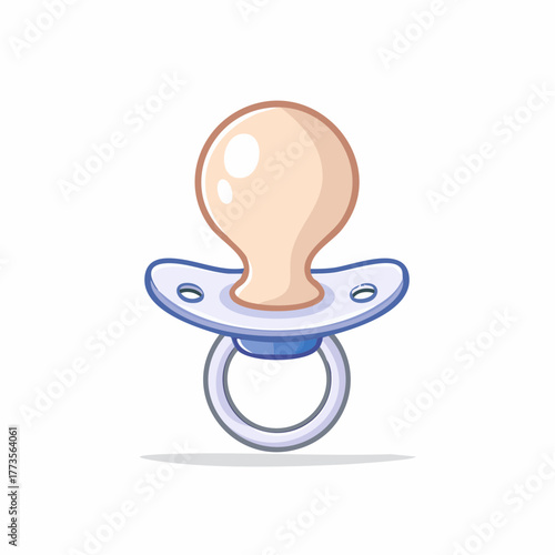Cute baby pacifier vector illustration for infants and toddlers essential care