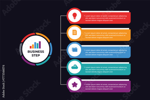 Colorful Work List Infographic Business Illustration