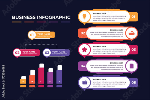 Flat Business Infographic Design Template