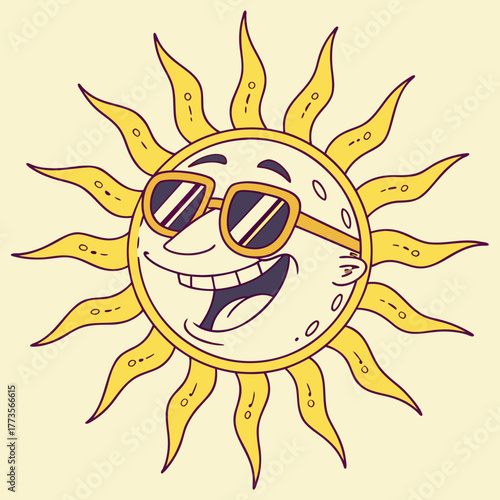 Happy Sun with Sunglasses 1
