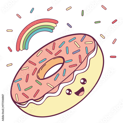 Laughing Rainbow Donut