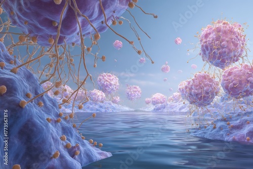 Leptin Lagoon: Leptin neurotransmitters build a lagoon in adipose tissue, signaling satiety and regulating body weight.