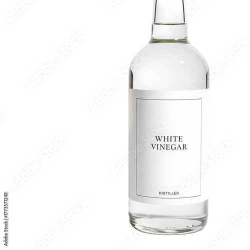 Clear Glass Bottle of White Distilled Vinegar white vinegar