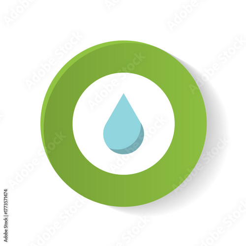 This graphic showcases a simple yet impactful ecology icon, representing vital themes in environmental conservation, such as cleaning and caring for our planet resources.