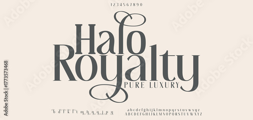 Classic serif font with luxurious swashes and refined details, perfect for elegant headlines and stylish branding