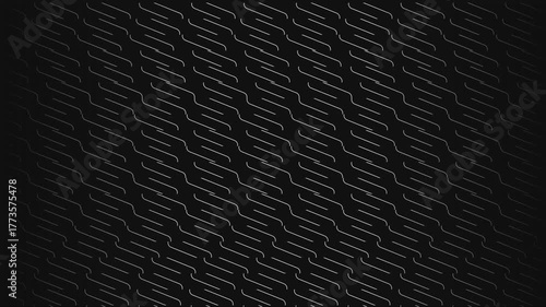 Seamless abstract black motion background with diagonal line waves moving alternately left and right