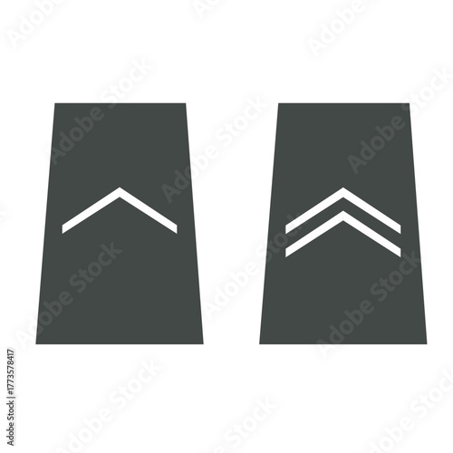 Galon de passant d'épaule de l'armée de terre belge : volontaire subalterne - premier soldat, caporal	