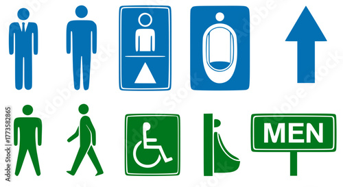 Various restroom and gender-related icons