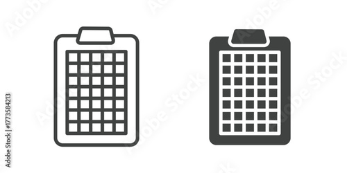 Clipboard Icon. Line and glyph solid icon