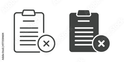 Clipboard Icon. Line and glyph solid icon