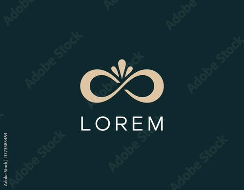 This logo showcases an elegant infinity symbol, representing concepts of eternity, balance, and harmony in life, designed to appeal to brands related to wellness and personal growth.