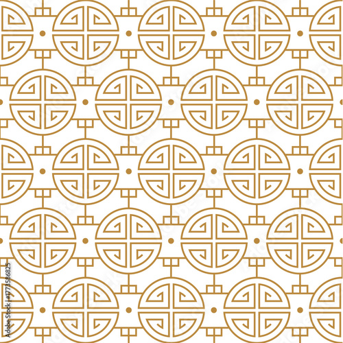 Seamless geometric pattern with Celtic ornament design background