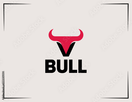 This striking bull logo features bold colors and a modern design, perfect for branding, showcasing strength and vigor in a visually impactful manner for various industries.