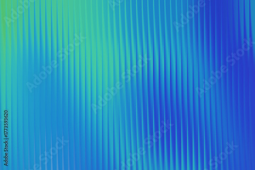 Illustration of abstract background with vertical ribbed texture in shades of blue and green