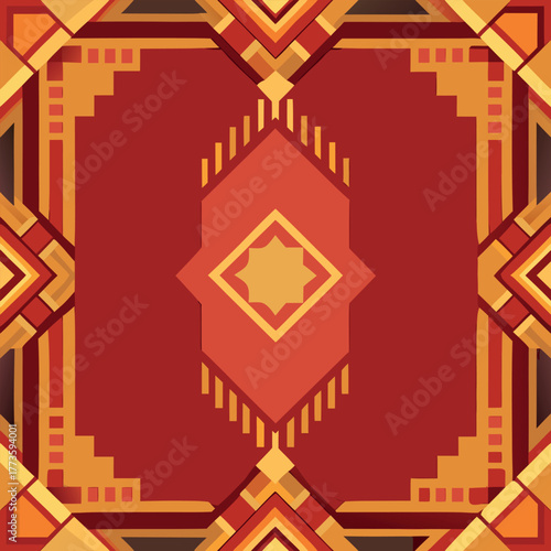 Arab traditional carpet design vector 