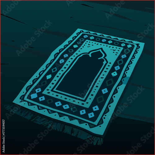 Arab traditional carpet design vector 