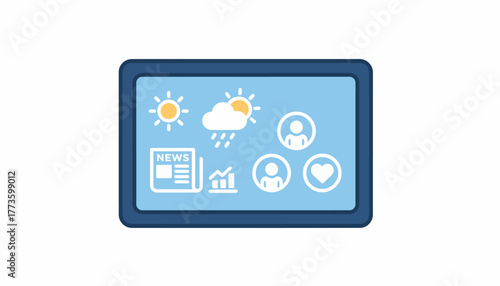 A smart mirror that provides news updates weather forecasts and health metrics while also serving as a regular mirror.