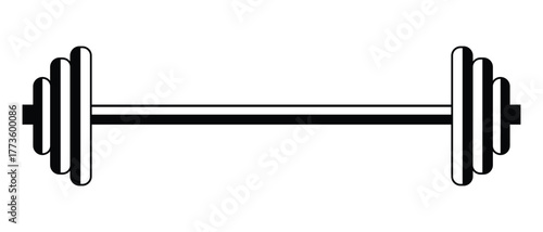 Weight Icon - Vector, Sign and Symbol for Design, Dumbbell logo vector symbol. Gym heavy strength training dumbbell icon symbol strength. Vector illustration.