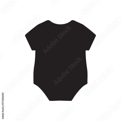 Cute Baby Romper silhouette vector flat illustration design on white background